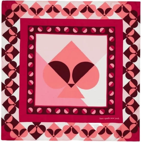 KATE SPADE Silk Geo Spade Scarf - Picture 3 of 9